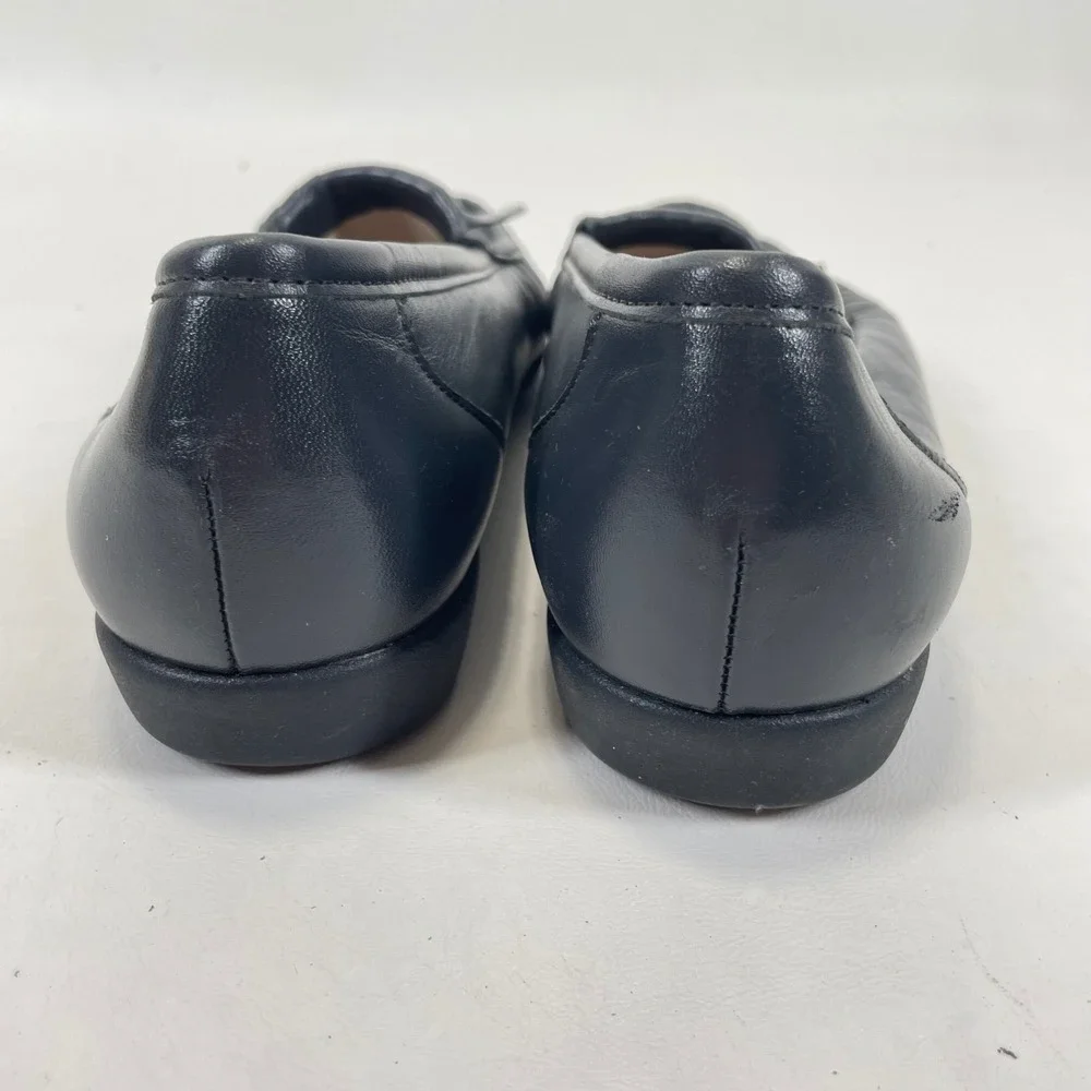 SAS Comfort Womens 11 N Navy Blue Leather Kiltie Tassel Loafers Made in USA